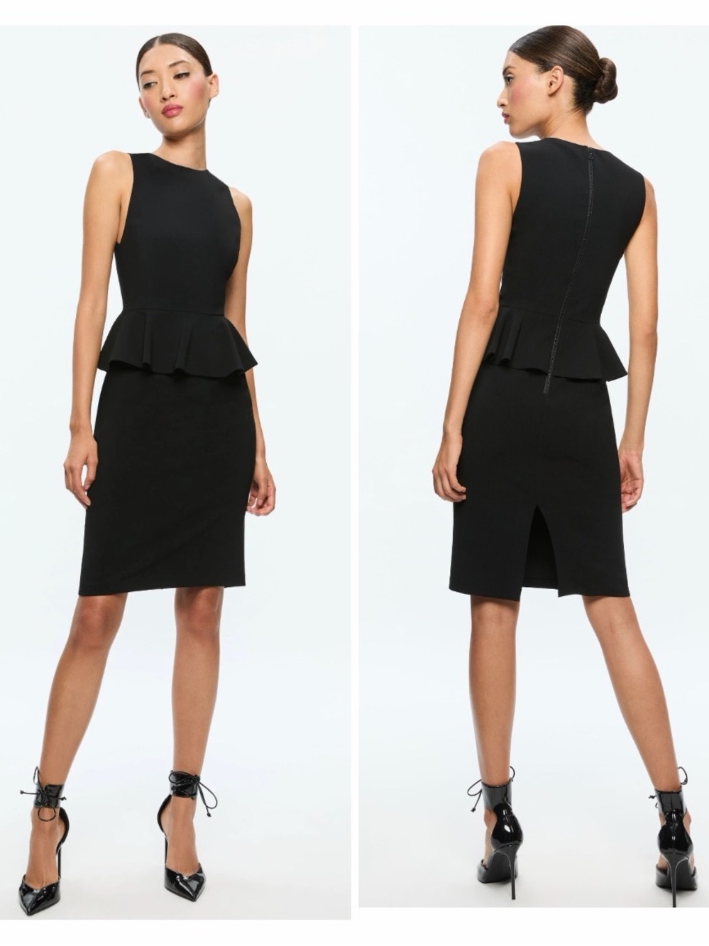 Alice + Olivia Poppy Peplum Midi Dress